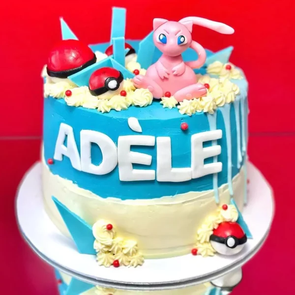 cake design sur le theme pokemon a la vanille pour 25 personnes