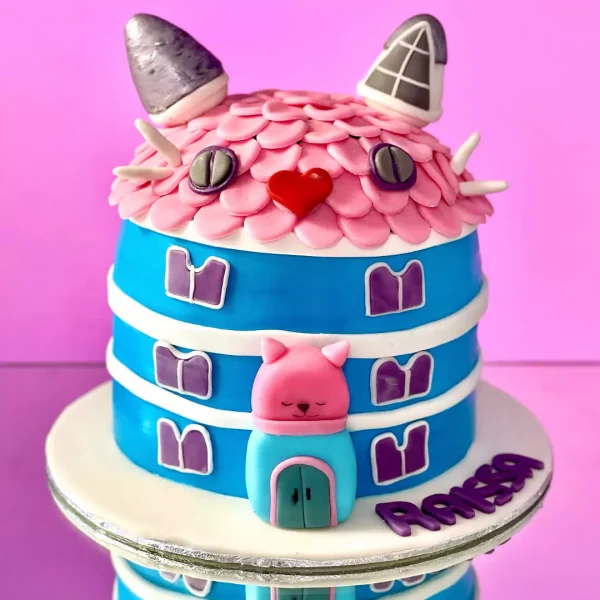 cake design for girl in geneva with theme Gabby's Dollhouse by pastry shop natcake