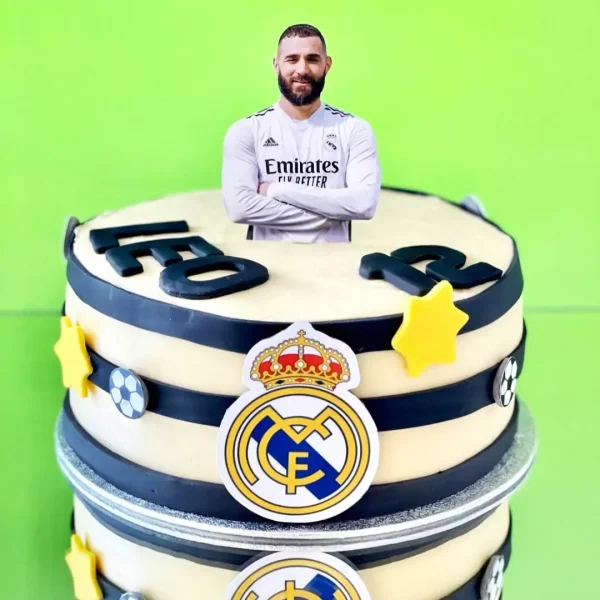 gateau pour enfant au citron avec decoration real madrid fait a lausanne