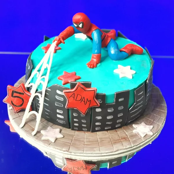Geneva cakes with spiderman done by Natcake the best pastry in Geneva