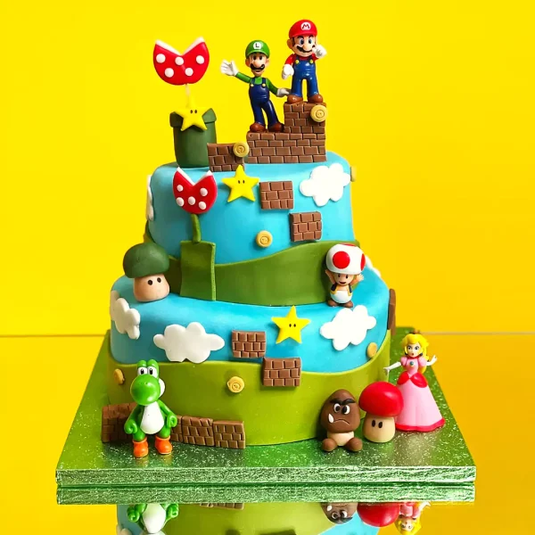 super mario bros birthday design cake for boys and girls in Geneva